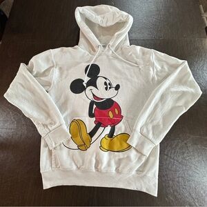 Disney Mickey Mouse Classic White Pullover Hoodie Sz S